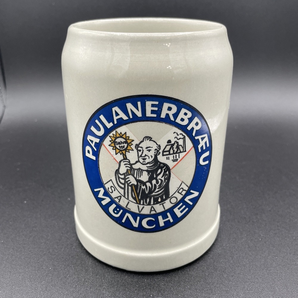 Ceramic 0.5L BEER Mug Stein ~ Paulaner Brau Salvator Ale~Munchen Germany